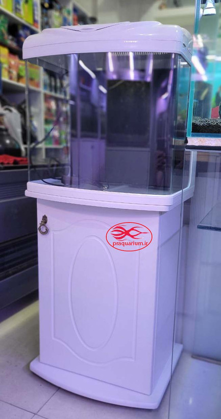 آکواریوم دلسا L470B بدون پایه (سفید-مشکی)